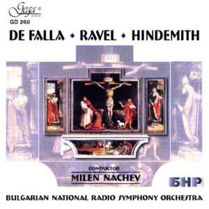Корица на албум с произведения на De Falla, Ravel и Hindemith, в изпълнение на Симфоничен оркестър на БНР