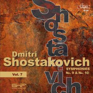 Обложка на CD с музика на Шостакович: Симфонии № 9 и № 10, том 7 от поредицата